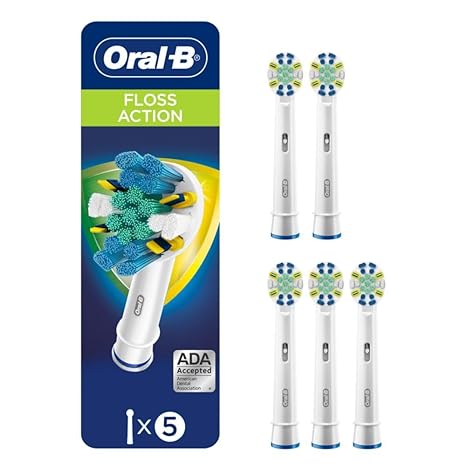 Oral-B FlossAction Electric Toothbrush Replacement Brush Heads Refills, 5 Count