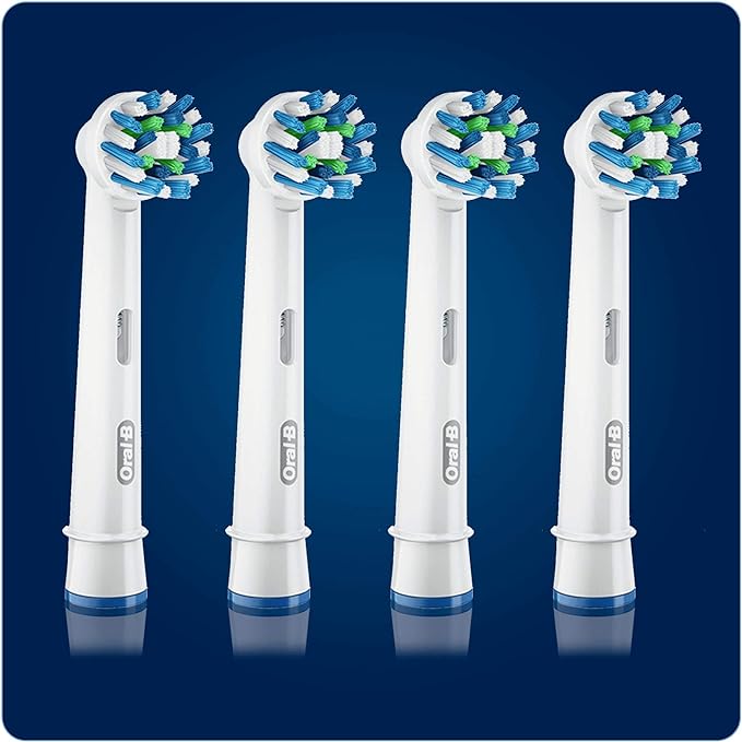 Oral B Cross Action Electric Toothbrush Replacement Brush Heads Refill, 4Count