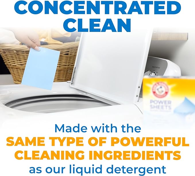 Arm & Hammer Power Sheets Laundry Detergent, Fresh Linen 50ct